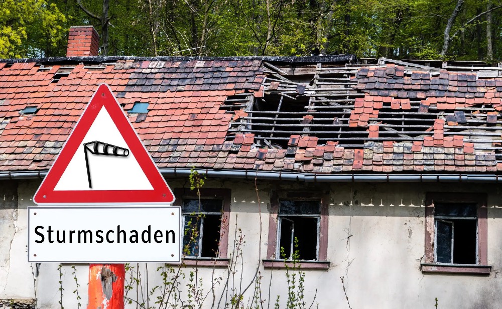 Sturmschaden am Haus